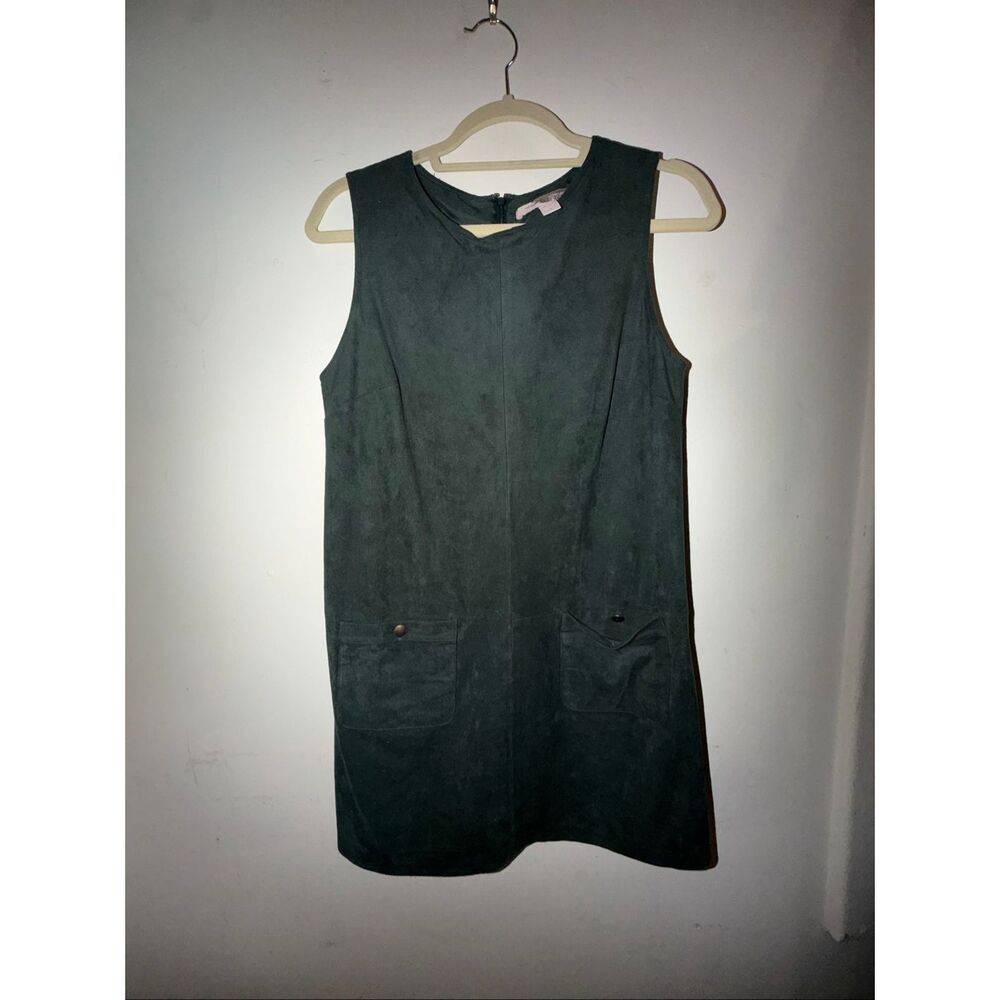 Green suede dress size S